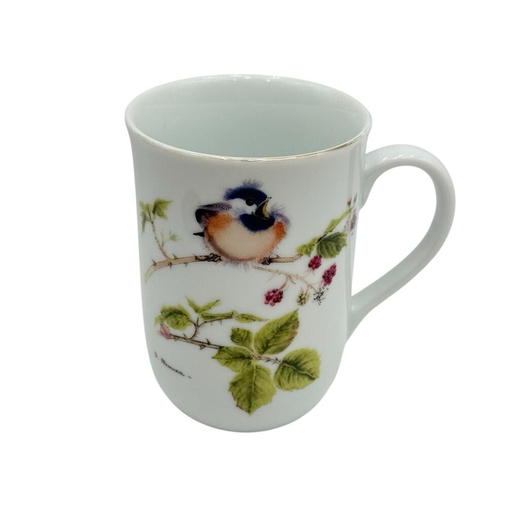 Otagiri Bird Mug Raspberry And‎ Squawking Chickadee